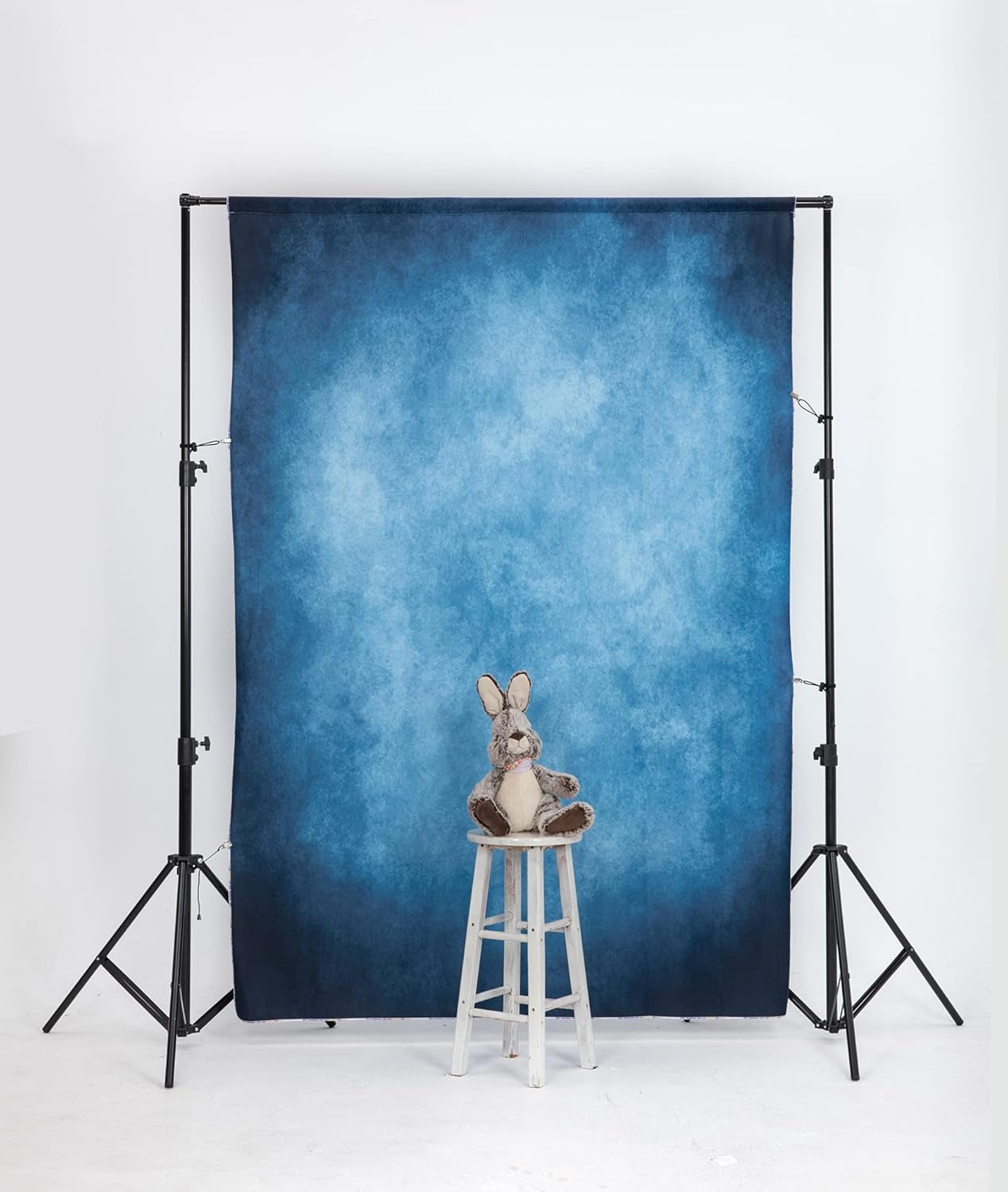 5X7Ft Dark Blue Abstract Backdrops Blue Portrait Professional Backgrounds Retro Backdrop