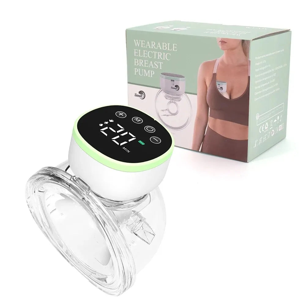 Portable Rechargeable Electric Breast Pump Integrated Silicone Breast Collector Wireless Wearable Hands Free Breast Pump Women