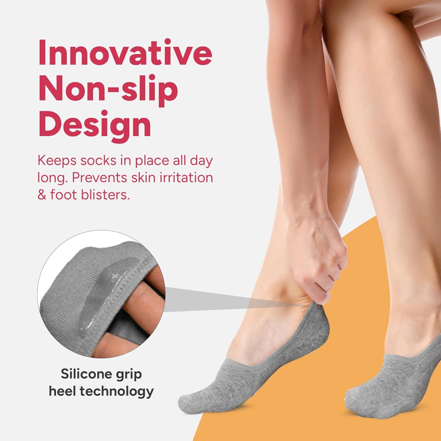 No Show Socks Womens Invisible Liner, Non Slip & Low Cut, Casual & Formal Wear, Soft & Stretchable