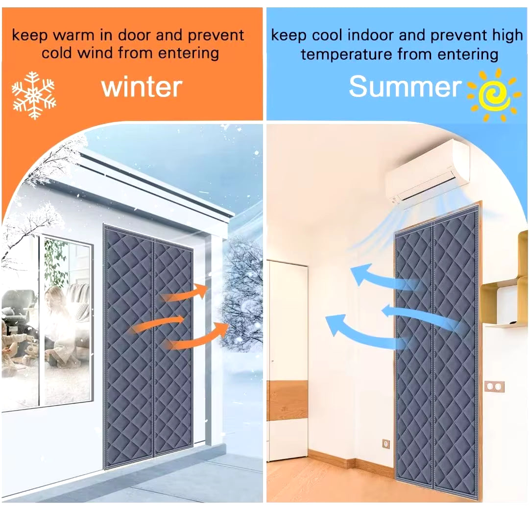 Autumn and Winter Self Absorbing Cotton Home Thickened Door Curtains Thermal Insulation Partition Curtains Winter Cold Curtains