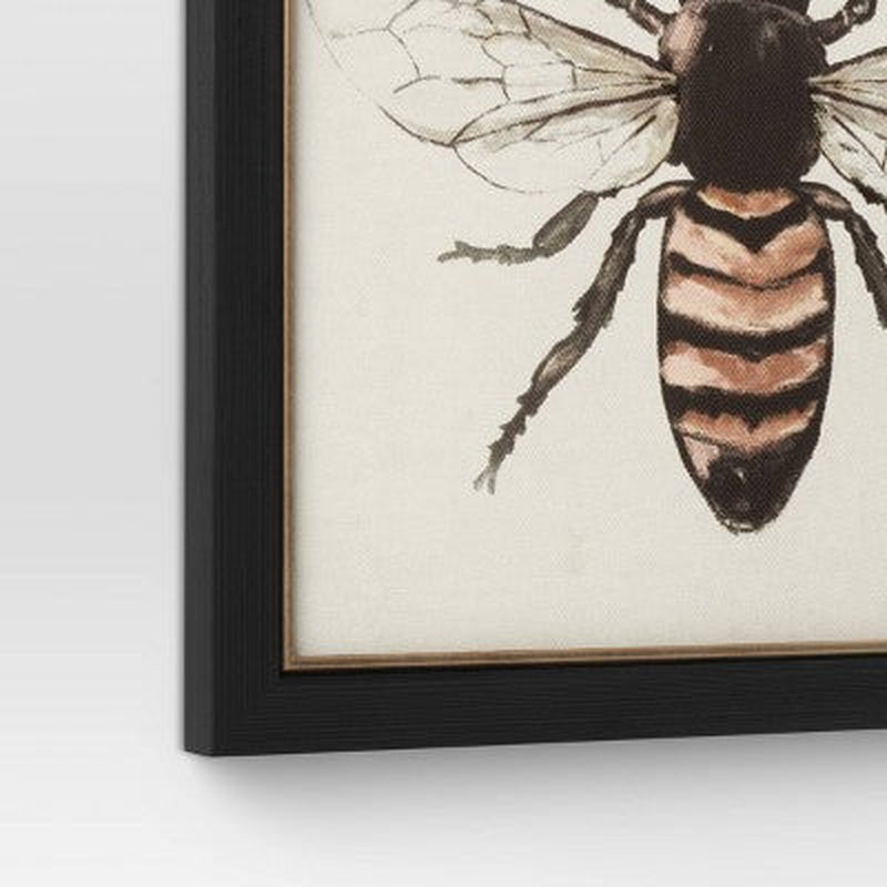 Open Box - (3Pk) 12" X 12" Bees Framed Wall Canvases - Threshold