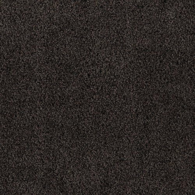 Indoor Solid Design Jute Back 3X8 Soft Shag Runner Rug for Hallway, Bedroom, Bathroom, Living Room, Kitchen, 2'7" X 8', Charcoal