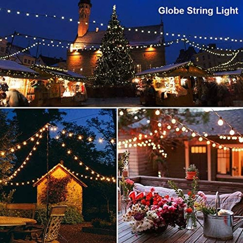 Outdoor String Lights, 97FT Patio Lights with 49 G40 Shatterproof LED Bulbs(1 Spare), Waterproof Lights String for outside Backyard, Porch, Bistro, Party, Camping, Garden Gathering