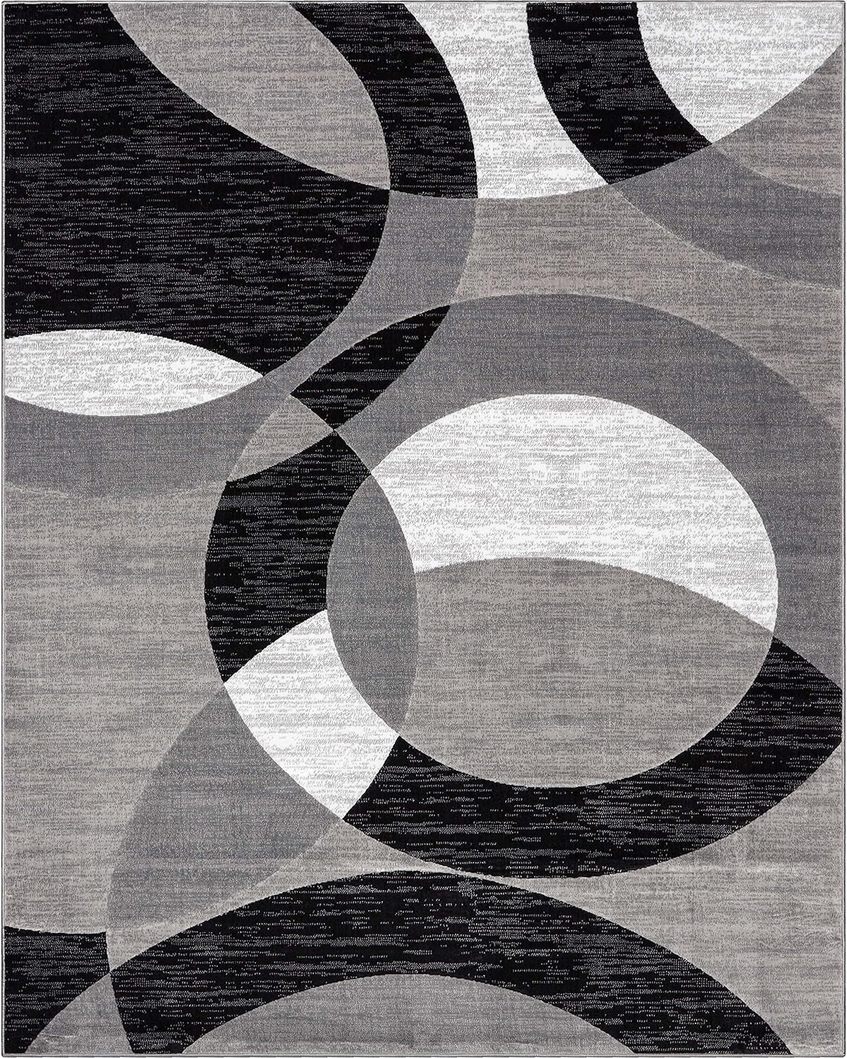 Dulcet Bingo Grey Modern Geometric 7'10" X 9'10" Area Rug