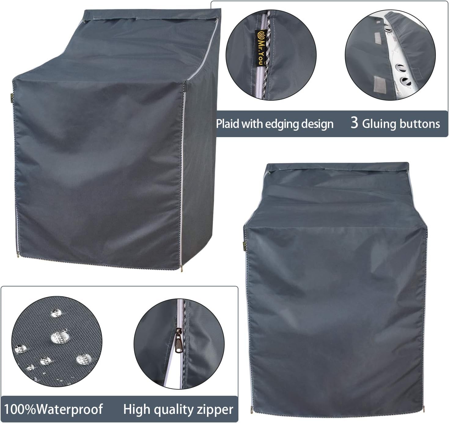 Washing Machine Cover Washer/Dryer Cover Fit Most Top Load or Front Load Washers/Dryers,All Weather Protection