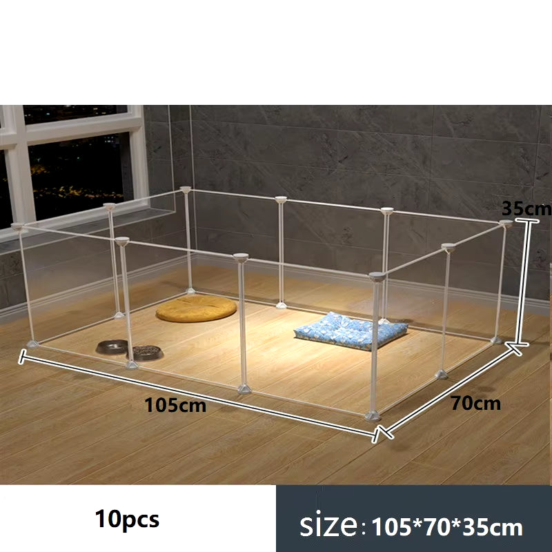 Small Pet Playpen DIY Freely Combined Pet Yard Fence Puppy Crate Kennel for Dog Cat Kitten Rabbit Guinea Pig Bunny Hedgehogs