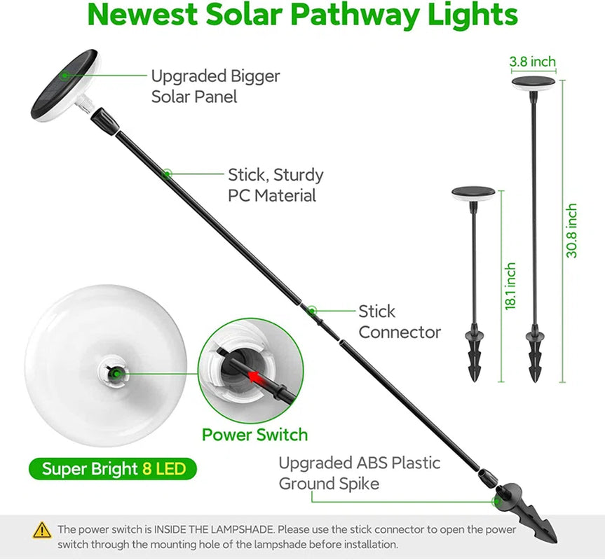 Low Voltage Solar Powered Integrated LED Pathway Light Pack