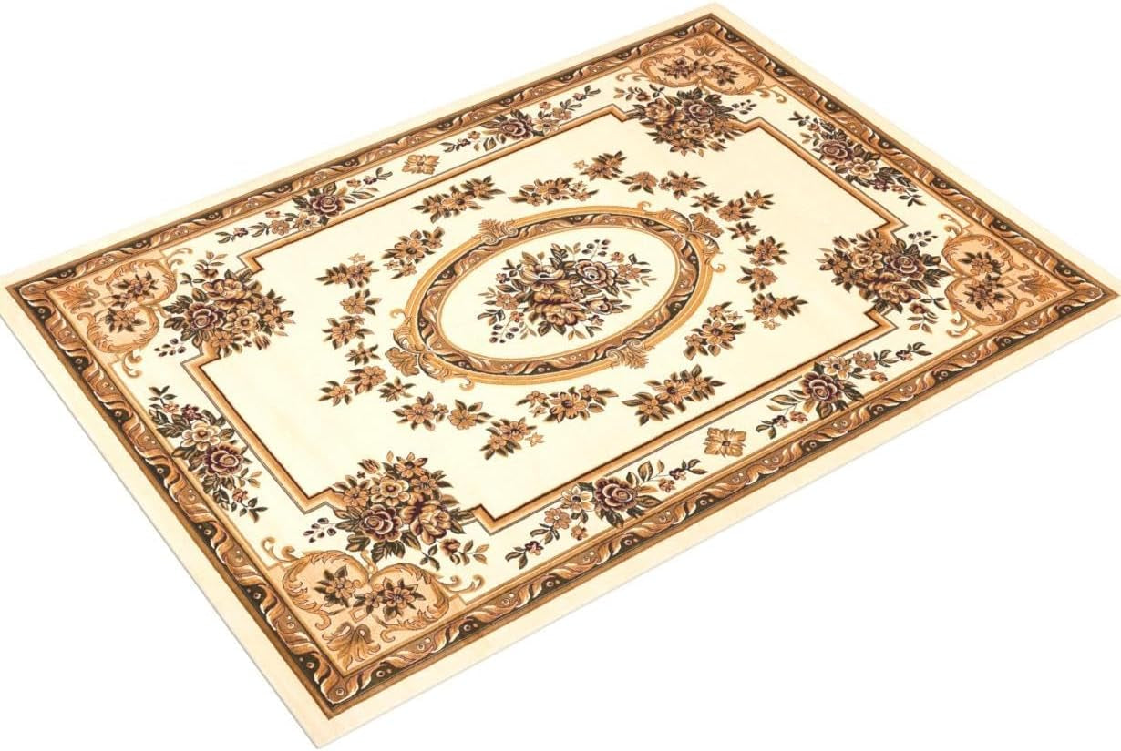 Timeless Le Petit Palais Ivory Traditional Area Rug 9'2" X 12'6"