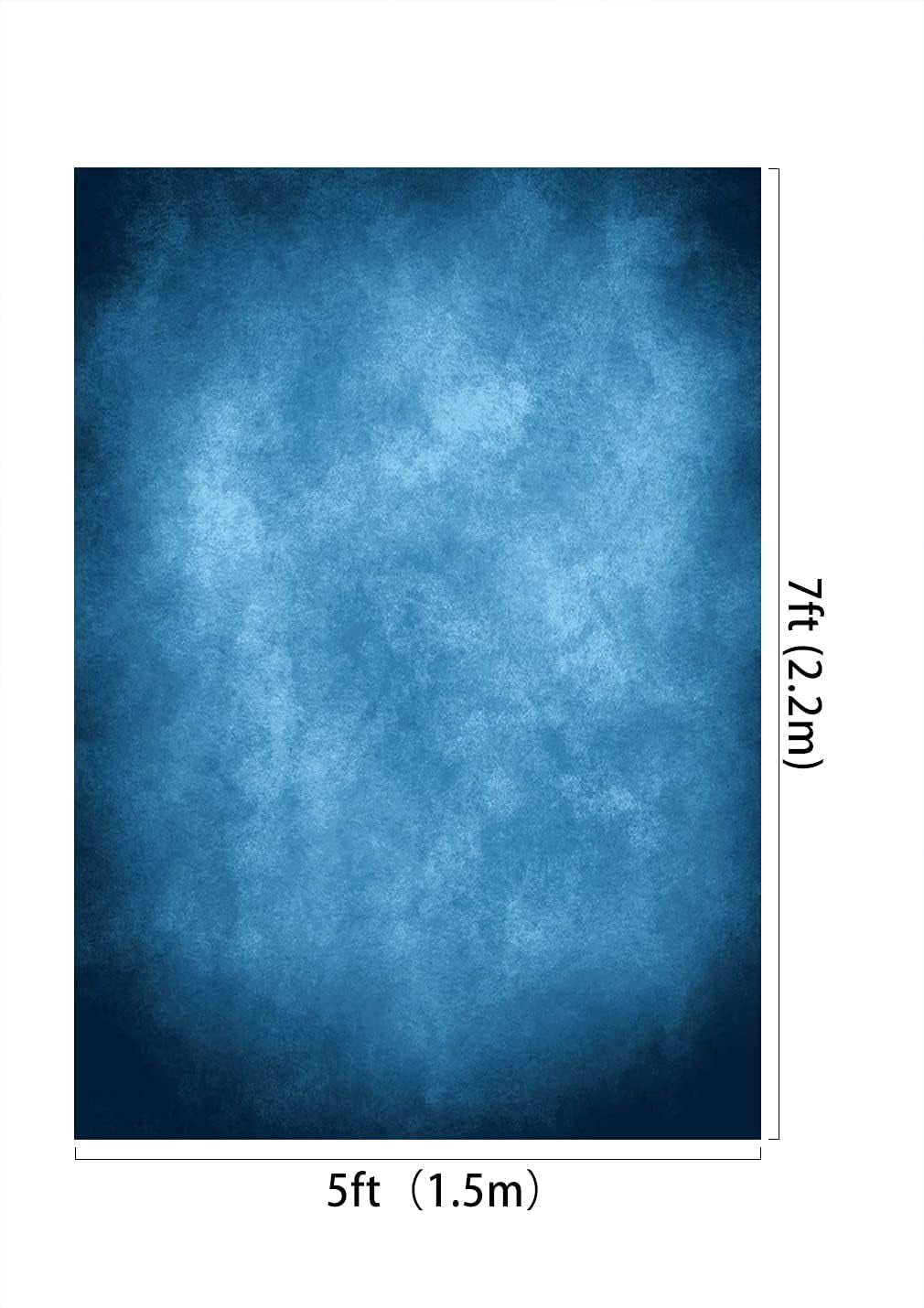 5X7Ft Dark Blue Abstract Backdrops Blue Portrait Professional Backgrounds Retro Backdrop