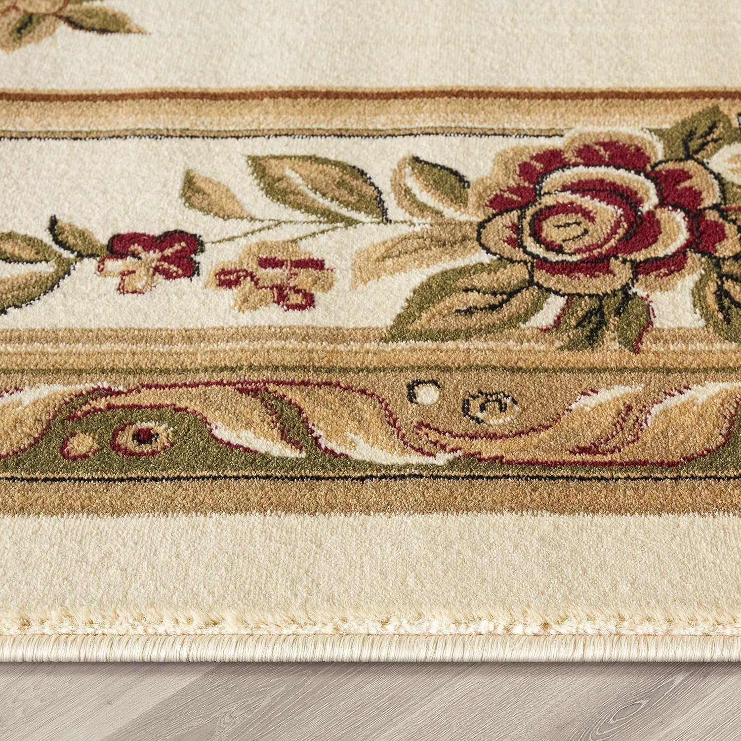 Timeless Le Petit Palais Ivory Traditional Area Rug 9'2" X 12'6"