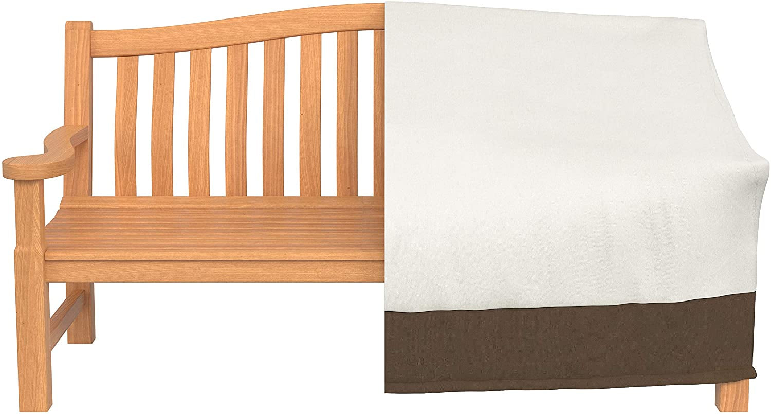 3-Seater Outdoor Patio Bench Cover, Beige/Tan