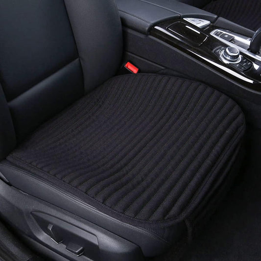 Black Car Seat Covers,Buckwheat Hulls Car Seat Cushion,Truck Seat Covers,Compatible Sedan SUV Van Mpv,Car Seat Pads,Bottom Seat Covers for Cars[Black Front Seat]