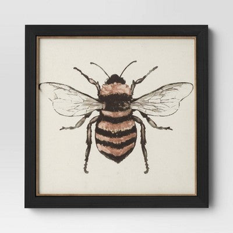 Open Box - (3Pk) 12" X 12" Bees Framed Wall Canvases - Threshold