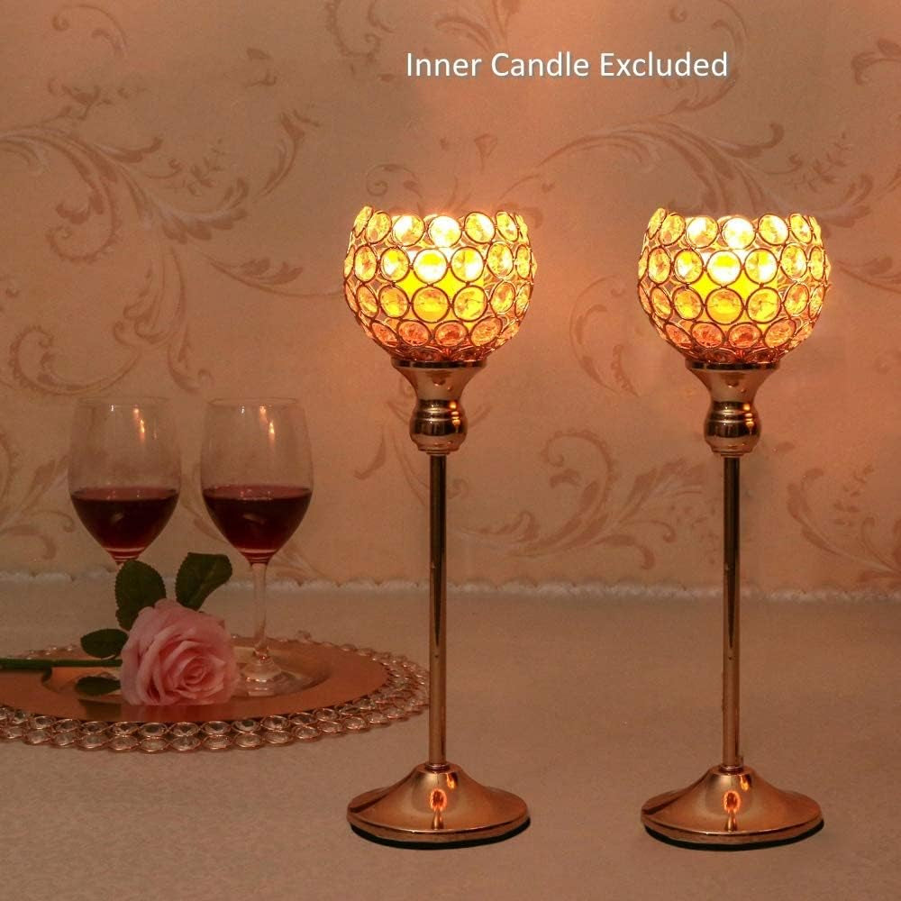 Votive Candle Holders Pack of 2 for Modern Anniversary Celebration Halloween Wedding Coffee Table Decorative Centerpieces