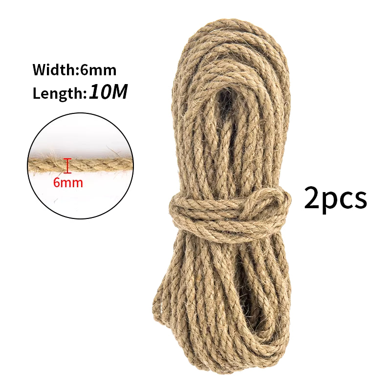 Natural Sisal Rope for Cat Tree DIY Scratching Post Toy Climbing Frame Replacement Kitten Claw Scratch Furniture Handmade Ropes