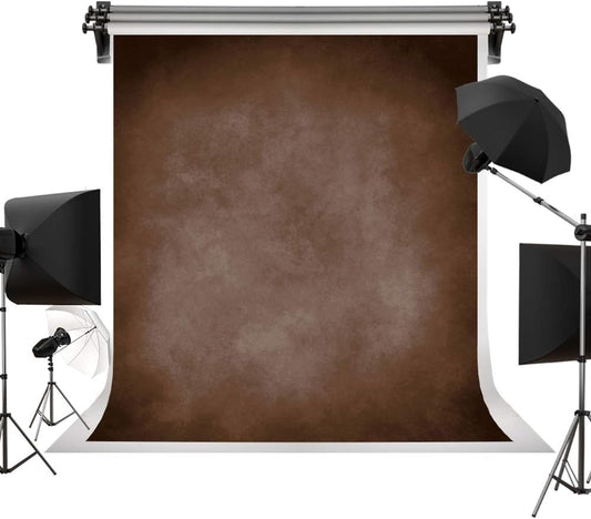 5X7Ft Brown Portrait Backdrops Vintage Brown Backgrounds for Professional Photography Studio