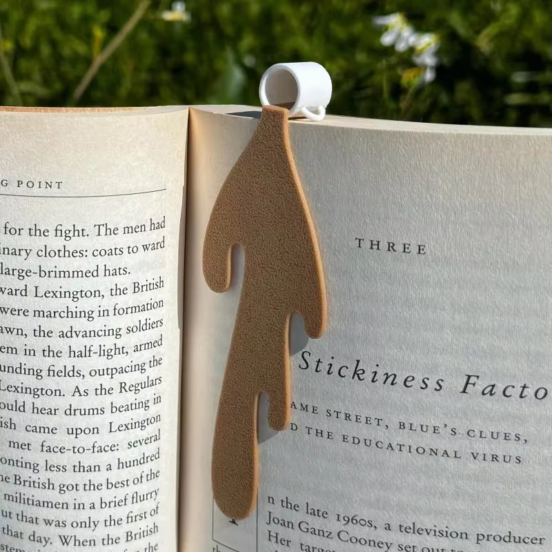 Cute Spilled Coffee Bookmark Corner Marker for Reading Funny Bookmarks for Reading Corner Bookmark Stationery School Supplies