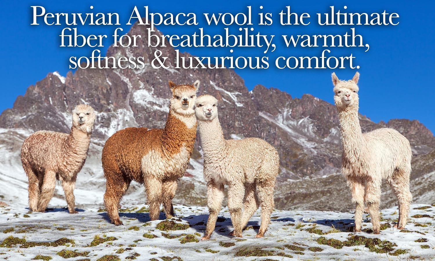 100% Natural Alpaca and Merino Wool Blanket, Andean Collection, Twin Size Blanket - Thick and Warm, Rustic Woven Blanket, Made in Peru