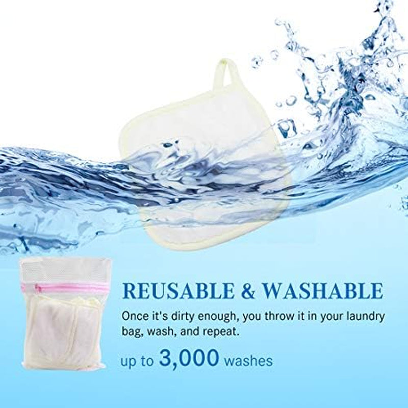 | Reusable Update Makeup Removing Microfiber Cloth for Sensitive Skin | Washable Makeup Remover Towels | Natural Facial Cleansing Towels