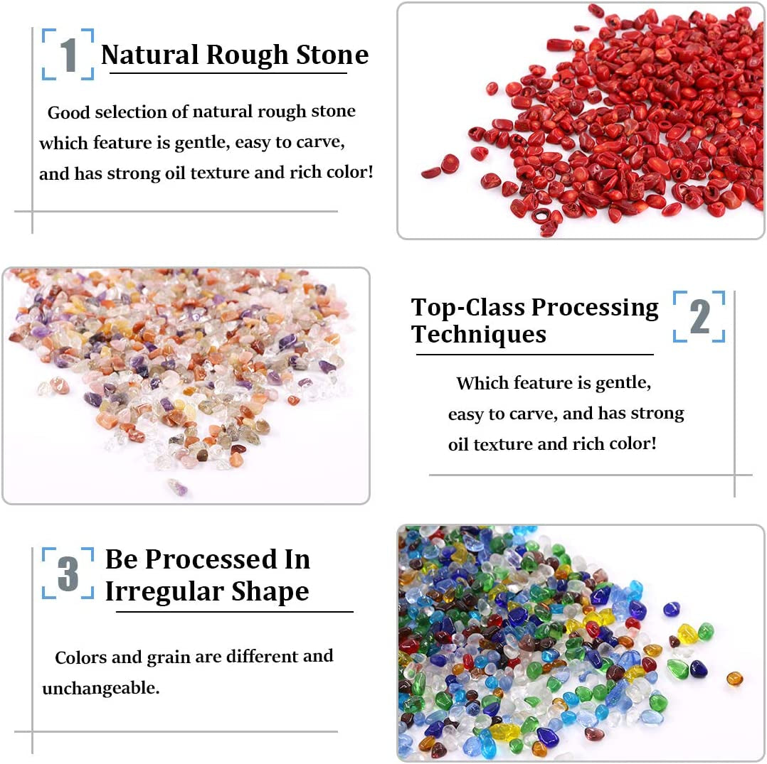 Quartz Stones Tumbled Chips Stone Crushed Crystal Natural Rocks Healing Home Indoor Decorative Gravel Feng Shui Healing Stones (About 1Lb(450G)/Bag) (Amethyst)