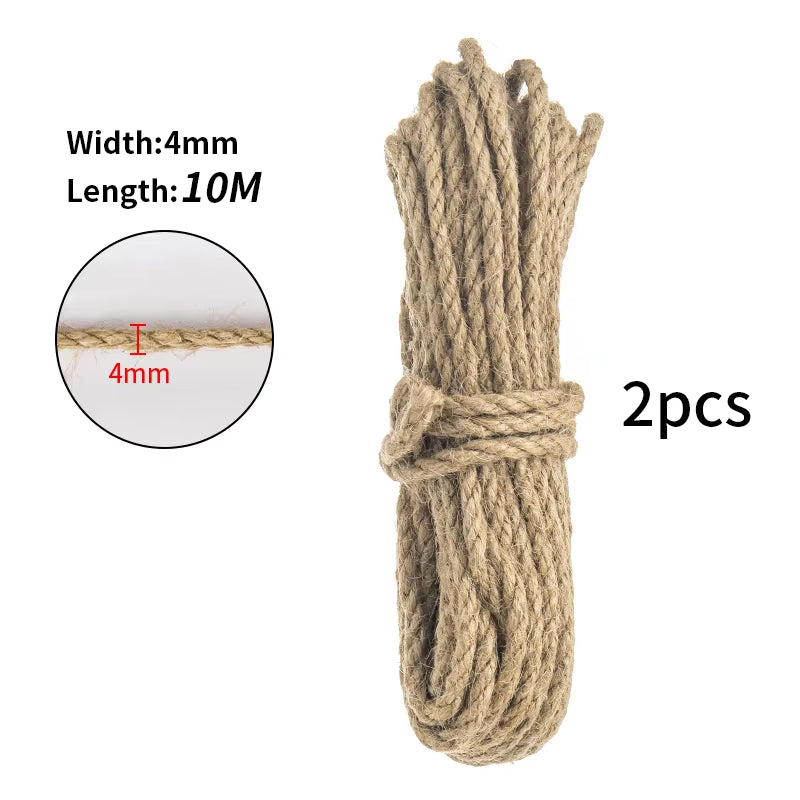 Natural Sisal Rope for Cat Tree DIY Scratching Post Toy Climbing Frame Replacement Kitten Claw Scratch Furniture Handmade Ropes