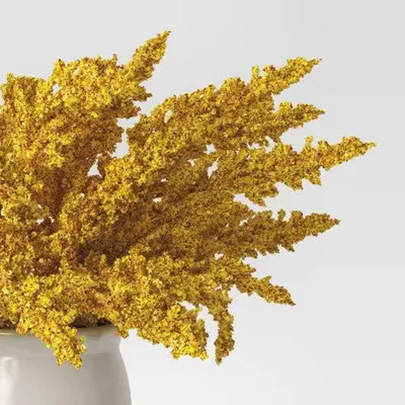 Large Goldenrod Artificial Plant Arrangement in Ceramic Pot - Threshold