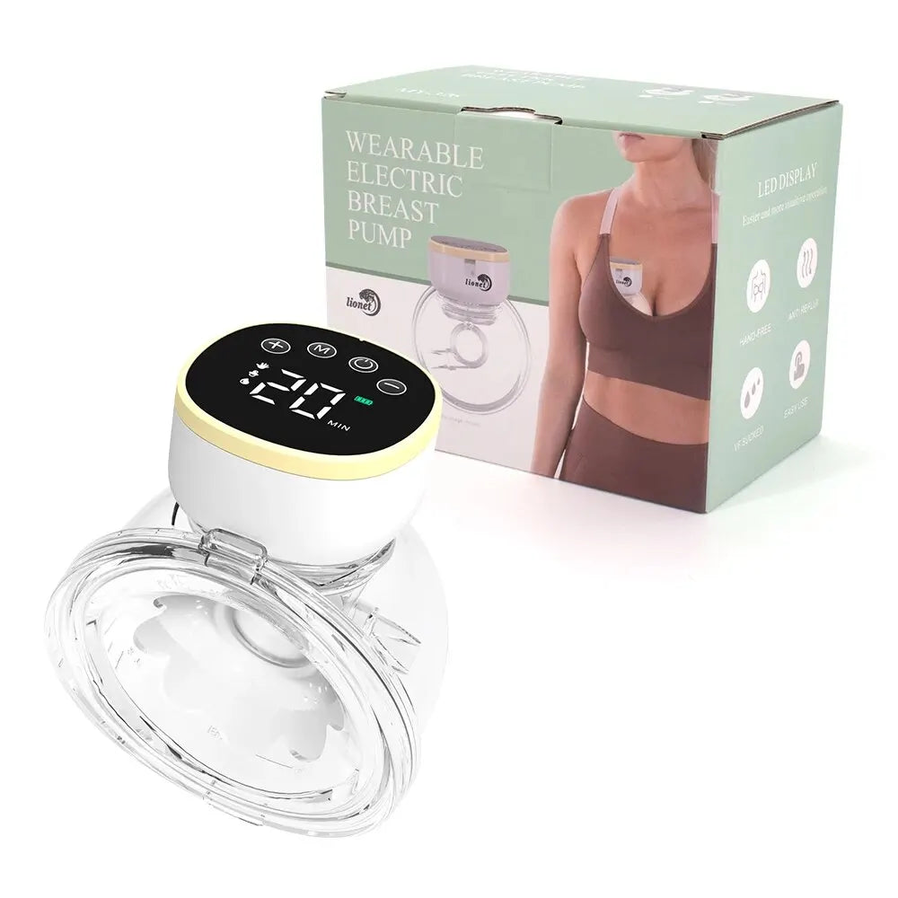 Portable Rechargeable Electric Breast Pump Integrated Silicone Breast Collector Wireless Wearable Hands Free Breast Pump Women