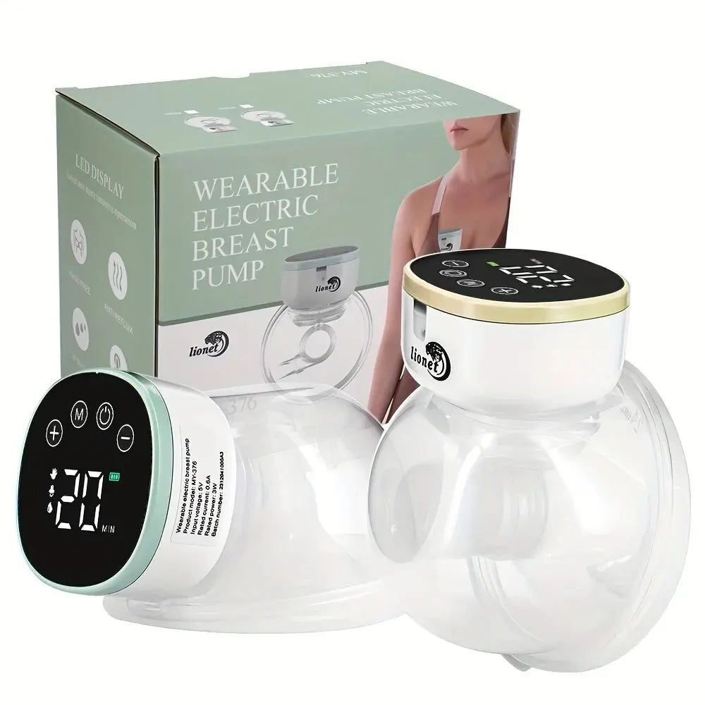 Portable Rechargeable Electric Breast Pump Integrated Silicone Breast Collector Wireless Wearable Hands Free Breast Pump Women